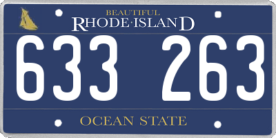 RI license plate 633263