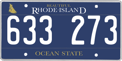 RI license plate 633273