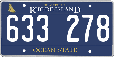 RI license plate 633278
