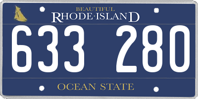 RI license plate 633280