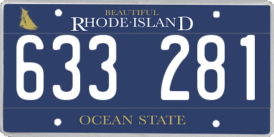 RI license plate 633281