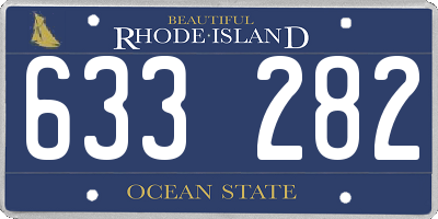 RI license plate 633282