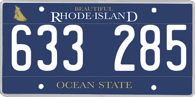 RI license plate 633285