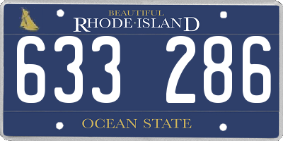 RI license plate 633286