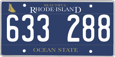 RI license plate 633288