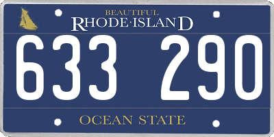 RI license plate 633290