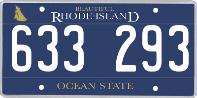 RI license plate 633293