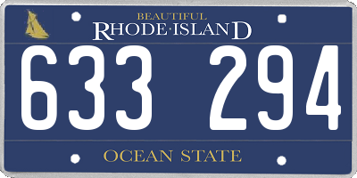 RI license plate 633294