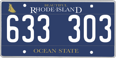 RI license plate 633303