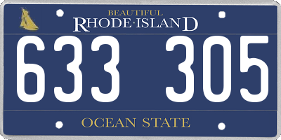 RI license plate 633305