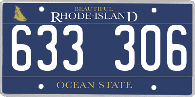 RI license plate 633306