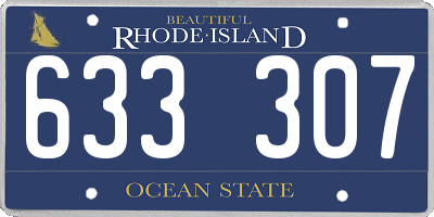 RI license plate 633307