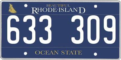 RI license plate 633309