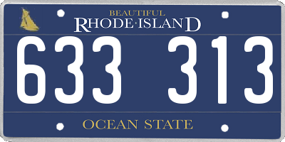 RI license plate 633313
