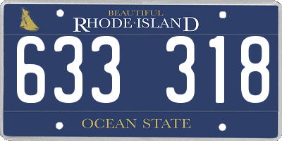 RI license plate 633318