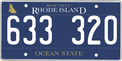 RI license plate 633320