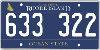RI license plate 633322