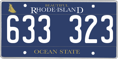 RI license plate 633323