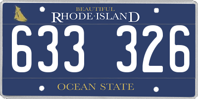 RI license plate 633326