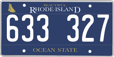 RI license plate 633327