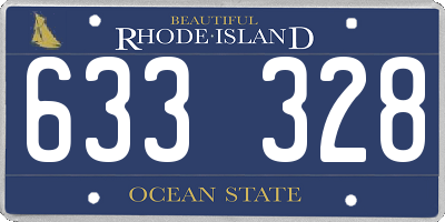 RI license plate 633328