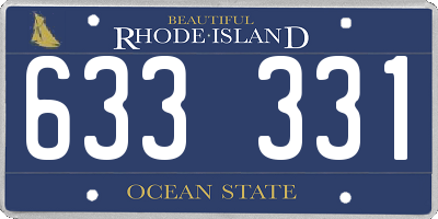 RI license plate 633331
