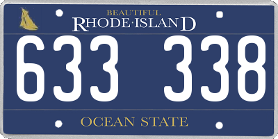 RI license plate 633338
