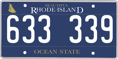 RI license plate 633339