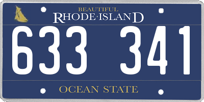 RI license plate 633341