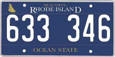 RI license plate 633346