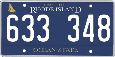 RI license plate 633348