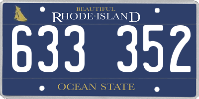 RI license plate 633352