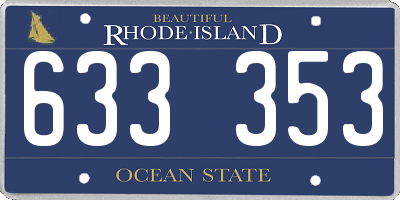 RI license plate 633353
