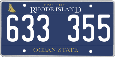 RI license plate 633355