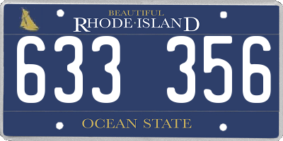 RI license plate 633356