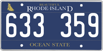 RI license plate 633359