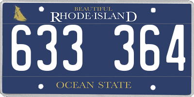 RI license plate 633364