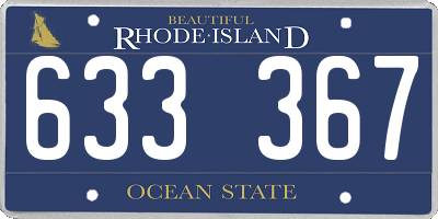 RI license plate 633367