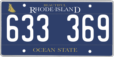 RI license plate 633369