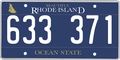 RI license plate 633371