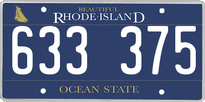 RI license plate 633375