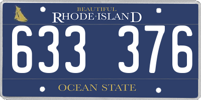 RI license plate 633376