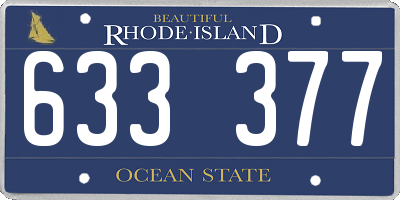 RI license plate 633377