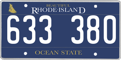 RI license plate 633380