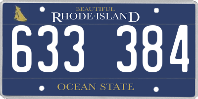 RI license plate 633384