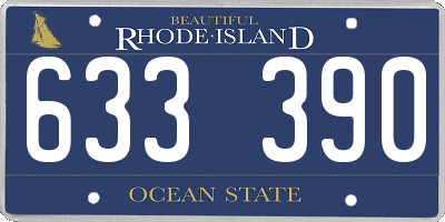 RI license plate 633390