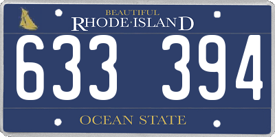RI license plate 633394