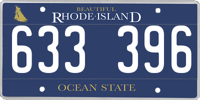 RI license plate 633396