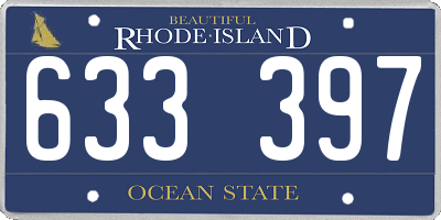 RI license plate 633397