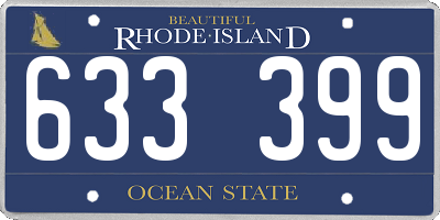 RI license plate 633399
